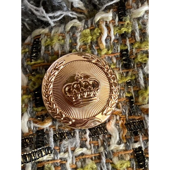 Walter Baker Women's Large Houndstooth Jacket with Fringed Collar - New With Tag - Picture 6 of 6